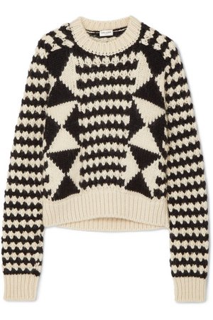 Saint Laurent | Cable-knit wool-blend sweater | NET-A-PORTER.COM