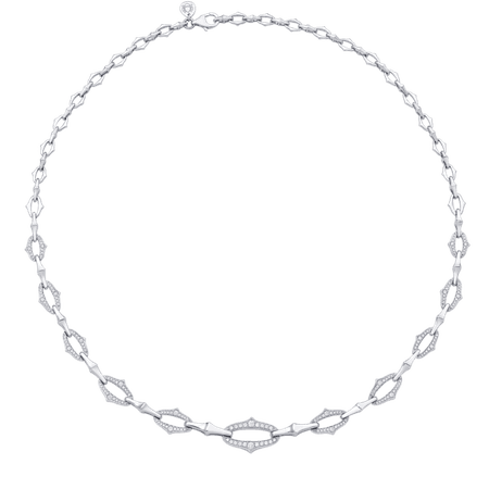 Lucia 11 link diamond white gold neklace