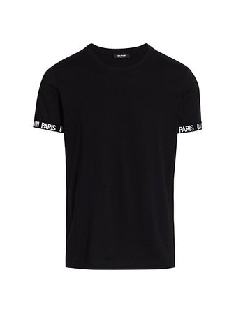 Balmain Logo Sleeve T-Shirt | SaksFifthAvenue