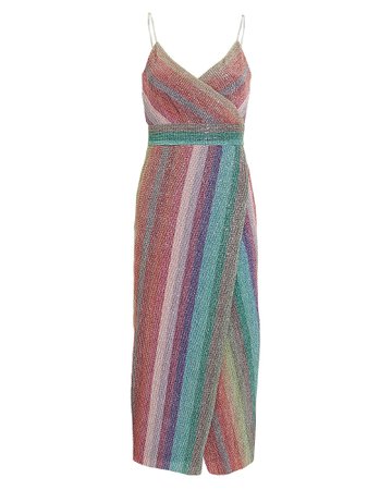 Saylor | Meghan Lurex Wrap Dress | INTERMIX®
