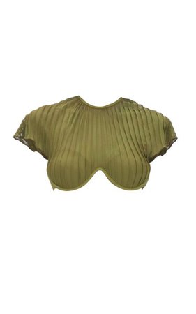 Gara Pin-Tucked Bikini Top By Andrea Iyamah | Moda Operandi