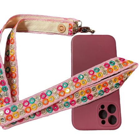 Pink Mirrors Strap For Movile Phone | LARA MOTI | Wolf & Badger