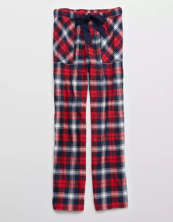 Aerie Flannel Pajama Pant red