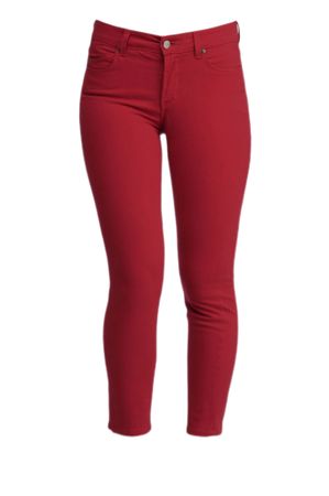 red cropped pants