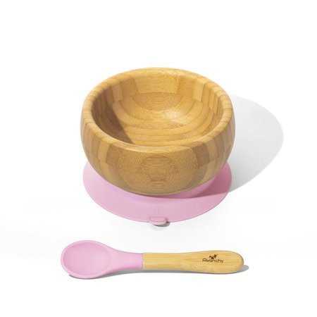 Organic Bamboo Baby Feeding Suction Cup Bowl | Avanchy Sustainable Baby Dishware