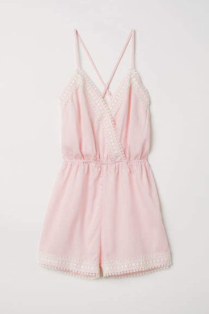 Jumpsuit with Lace - Pink