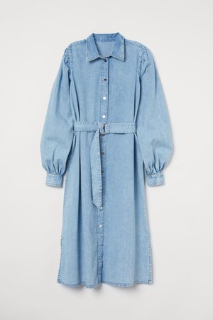 Denim Shirt Dress - Denim blue - Ladies | H&M US