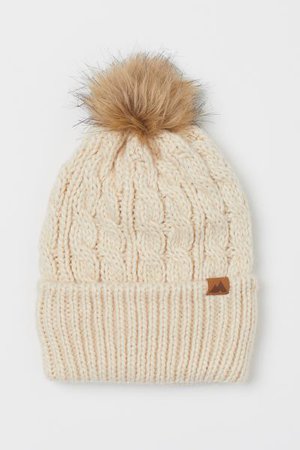 Cable-knit Hat - Natural white - Kids | H&M US