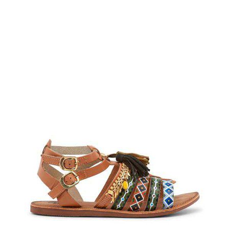 Sandals | Shop Women's Gioseppo Sand Rhinestone Ankle Strap Sandals at Fashiontage | FEDRA_40515_CUOIO-Brown-36
