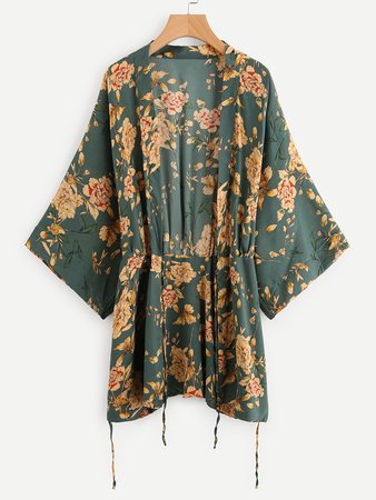 Botanical Print Kimono