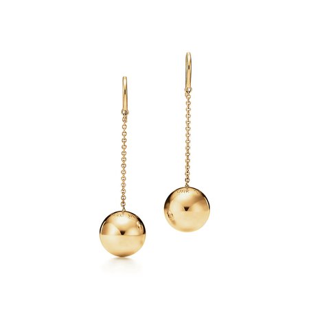 Tiffany HardWear ball hook earrings in 18k gold. | Tiffany & Co.