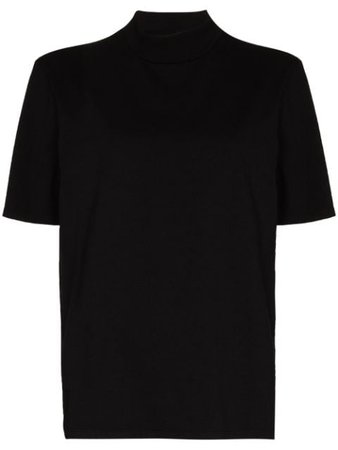Les Tien Mock Neck Cotton T-shirt - Farfetch