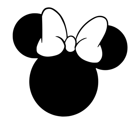 Minnie Mouse Head Silhouette Decal Vinyl Sticker - Various Colours & Sizes | eBay