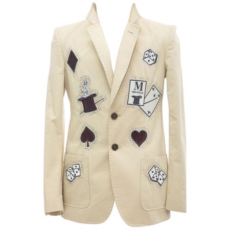 Viktor and Rolf Runway Men's Embroidered and Diamante Sport Coat, Spring 2005 For Sale at 1stdibs