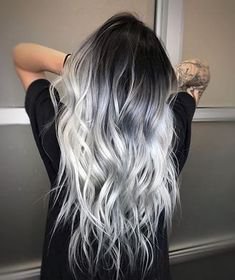 Black-gray/white hair