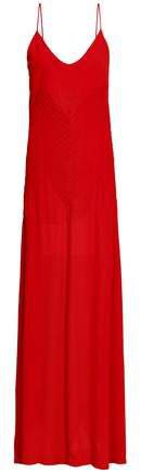 Pleated Stretch-crepe Gown