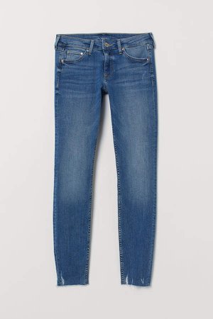 Super Skinny Low Ankle Jeans - Blue