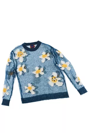 Marc Jacobs Heaven Daisy Applique Knit Sweater