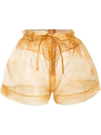 Orange Culture Sheer Drawstring Shorts - Farfetch
