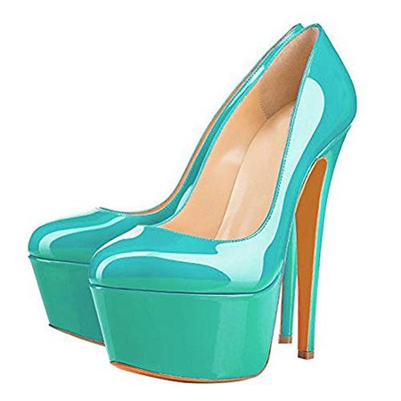 Amazon.com | Onlymaker Women's Round Toe Super High Heel Platform Stiletto Slip On Pumps for Wedding Party Shoes | Pumps