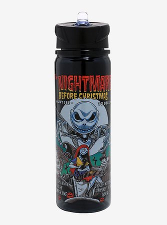 The Nightmare Before Christmas Vintage Movie Poster Water Bottle