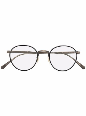 Brunello Cucinelli Artemio round-frame clip-on glasses - FARFETCH