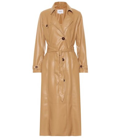 Chiara faux leather trench coat