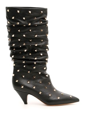 Valentino Boots With All-over Rockstuds