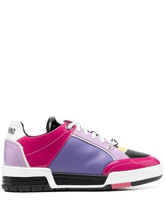 Moschino Streetball Leather Sneakers - Farfetch