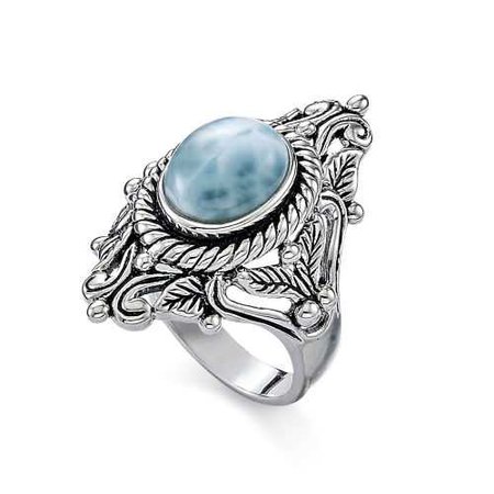 Moonstone, Amethyst and Marcasite Sterling Ring - Women’s Romantic & Fantasy Inspired Fashions