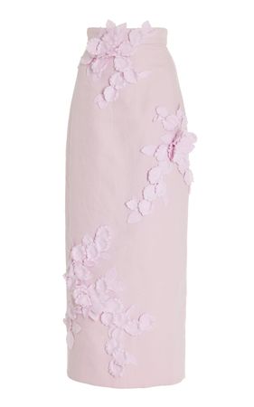High Tide Flower Linen-Silk Maxi Skirt By Zimmermann | Moda Operandi