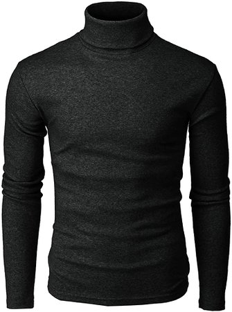 H2H Mens Casual Slim Fit Pullover Sweaters Knitted Turtleneck Thermal Basic Designed Charcoal US M/Asia L (KMTTL499) at Amazon Men’s Clothing store
