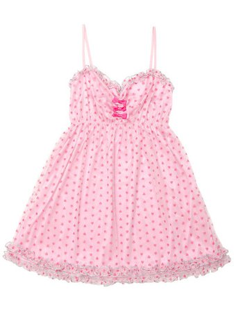 pink polka dot dress