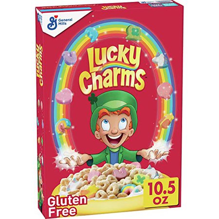 Lucky Charms, Cereal de desayuno sin gluten, 10.5 oz: Amazon.com: Grocery & Gourmet Food