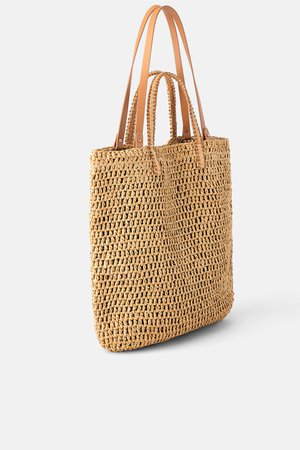 WOVEN PAPER SHOPPER - BAGS-WOMAN-NEW COLLECTION | ZARA United States