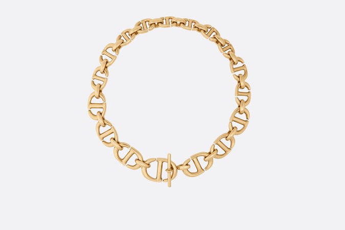 Dior, CD NAVY NECKLACE Gold-Finish Metal