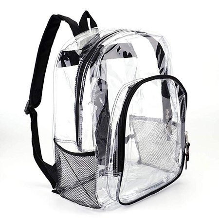 Amazon.com: Heavy Duty Transparent Clear Backpack See Through Backpacks for School,Sports,Work,Stadium,Travel: JomparoClearBackpack
