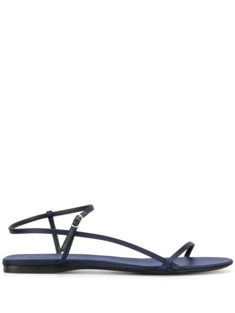 The Row Bare Flat Sandals F1136W326 Blue | Farfetch