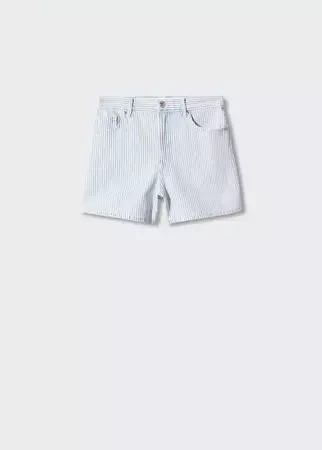 High-rise denim shorts - Women | Mango USA