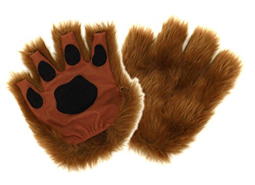 Amazon.com: Brown Dog Cat Bear Fingerless Costume Paws for Adults by elope: Toys & Games
