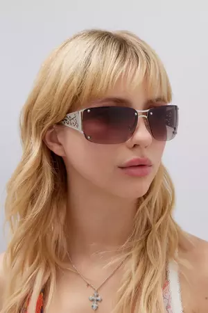 Holly Metal Shield Sunglasses | Urban Outfitters