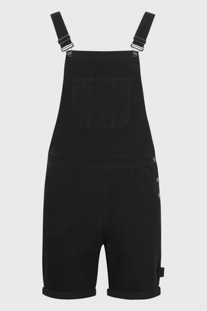 black (shorts) overalls