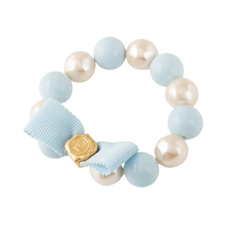 Q-Pot | Stripe Candy Pearl Bracelet (Light Blue)