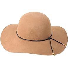 Lanzom Women Lady Retro Wide Brim Large Floppy Panama Hat Belt Wool Fedora Hat (Khaki, One Size) at Amazon Women’s Clothing store