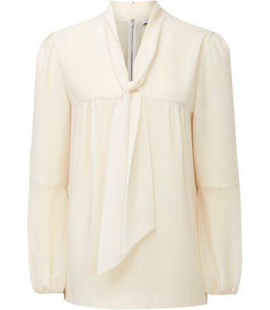 Catalina Bow Detail Blouse - REISS
