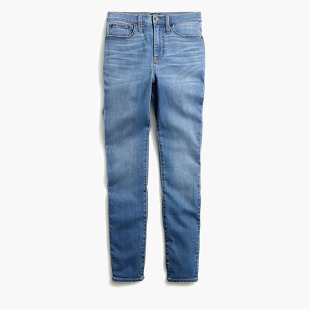 10" Highest-Rise Skinny Jean With Grind Hem In Worn Blue Wash