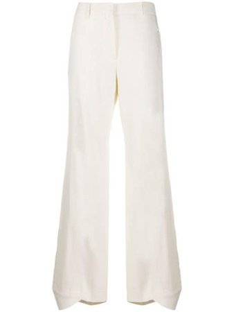 Off-White flared curved cuff trousers - FARFETCH