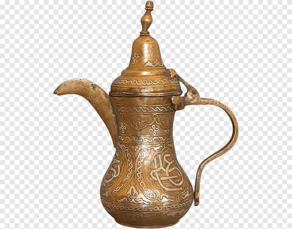 Arabic Dallah Coffee Flask, Gold, 1Liter