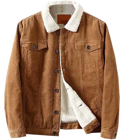 brown corduroy sherpa lined jacket