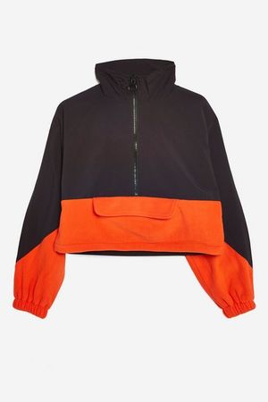 Cropped Fleece Windbreaker Jacket - Jackets & Coats - Clothing - Topshop USA